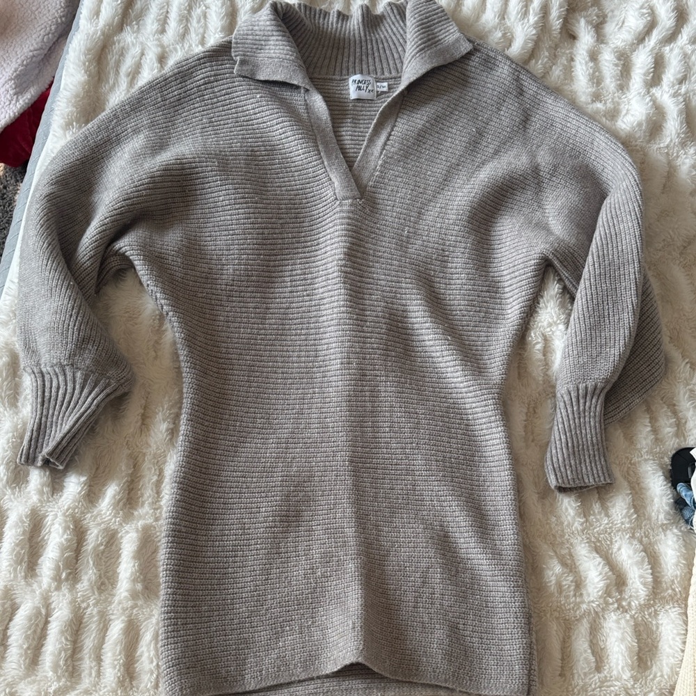 Princess Polly Gray Sweater Dress